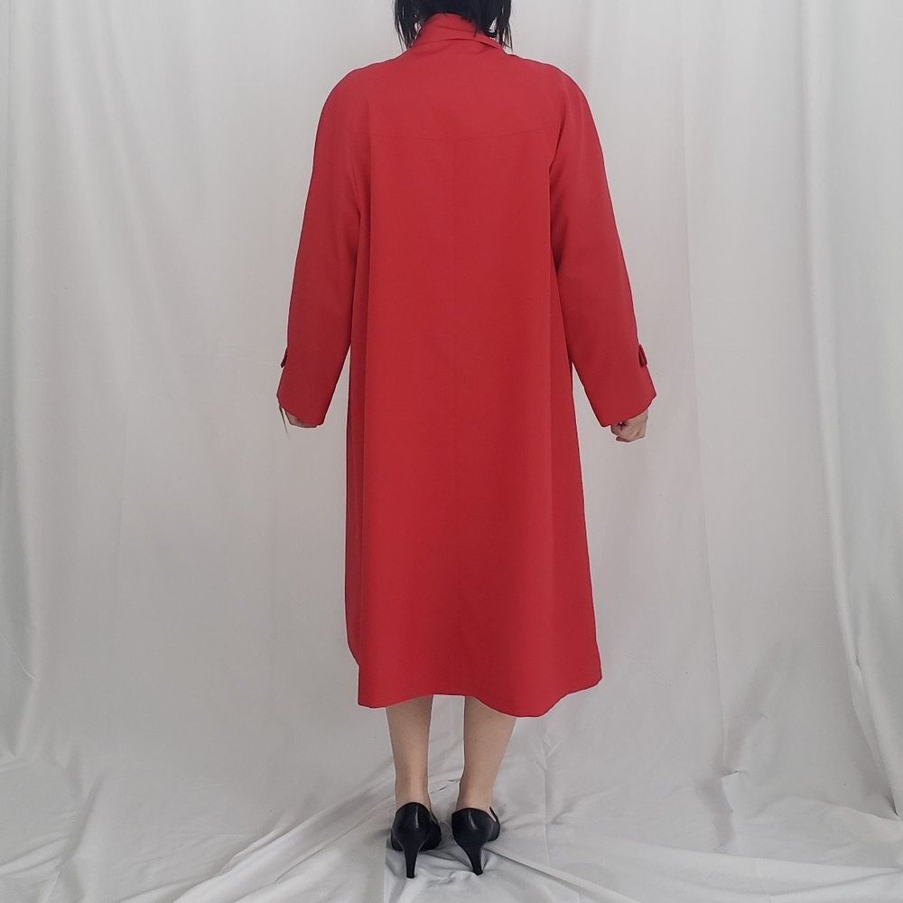 70s‎ Deadstock Red Trench Coat - Picture 3 of 6